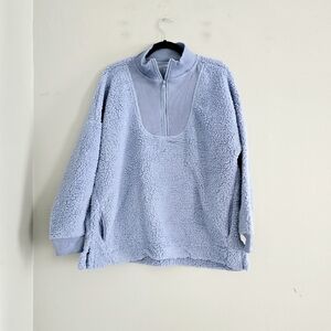 Aerie Light Blue Sherpa Sweater